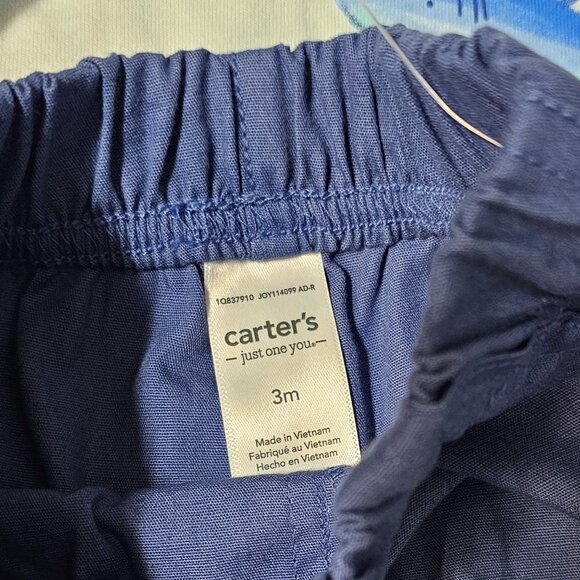 Just One You By Carters Boys Short Set Sharks Size 3 Months NWT - Picture 4 of 5